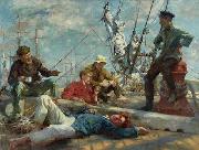 Henry Scott Tuke The midday rest sailors yarning oil painting